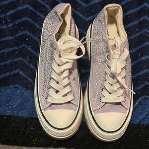 TOP Moda Light Purple Rhinestone Sneakers